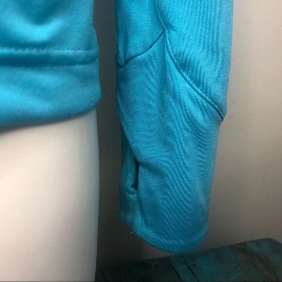 Adidas Light Blue Full Zip Long Sleeve Size Small Activewear - Picture 6 of 11